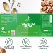 Vitamin D3 Depot 20.000 I.E. - vegane Tabletten