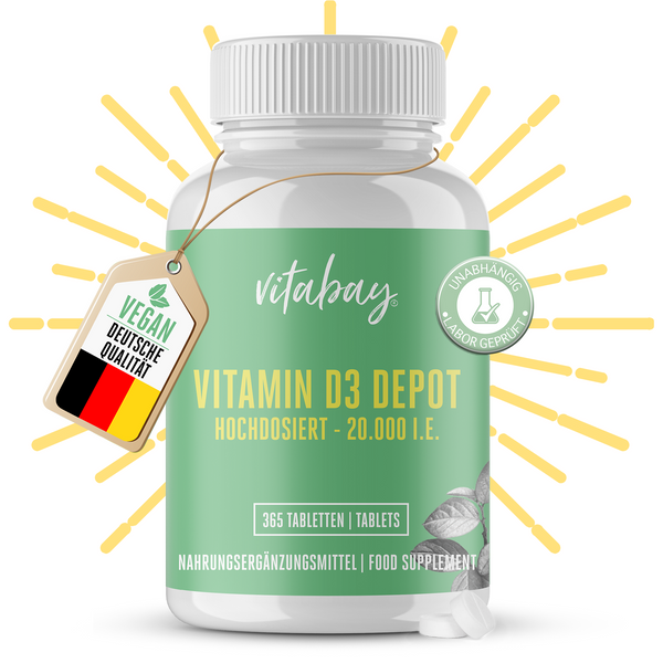 Vitamin D3 Depot 20000 I.E. - 360 vegane Tabletten