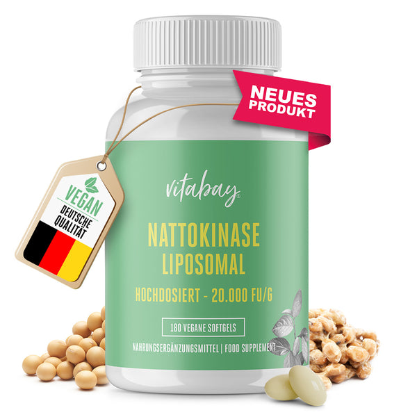 Vitabay - Nattokinase liposomal 100 mg - 2000 FU - 180 Vegane Softgels