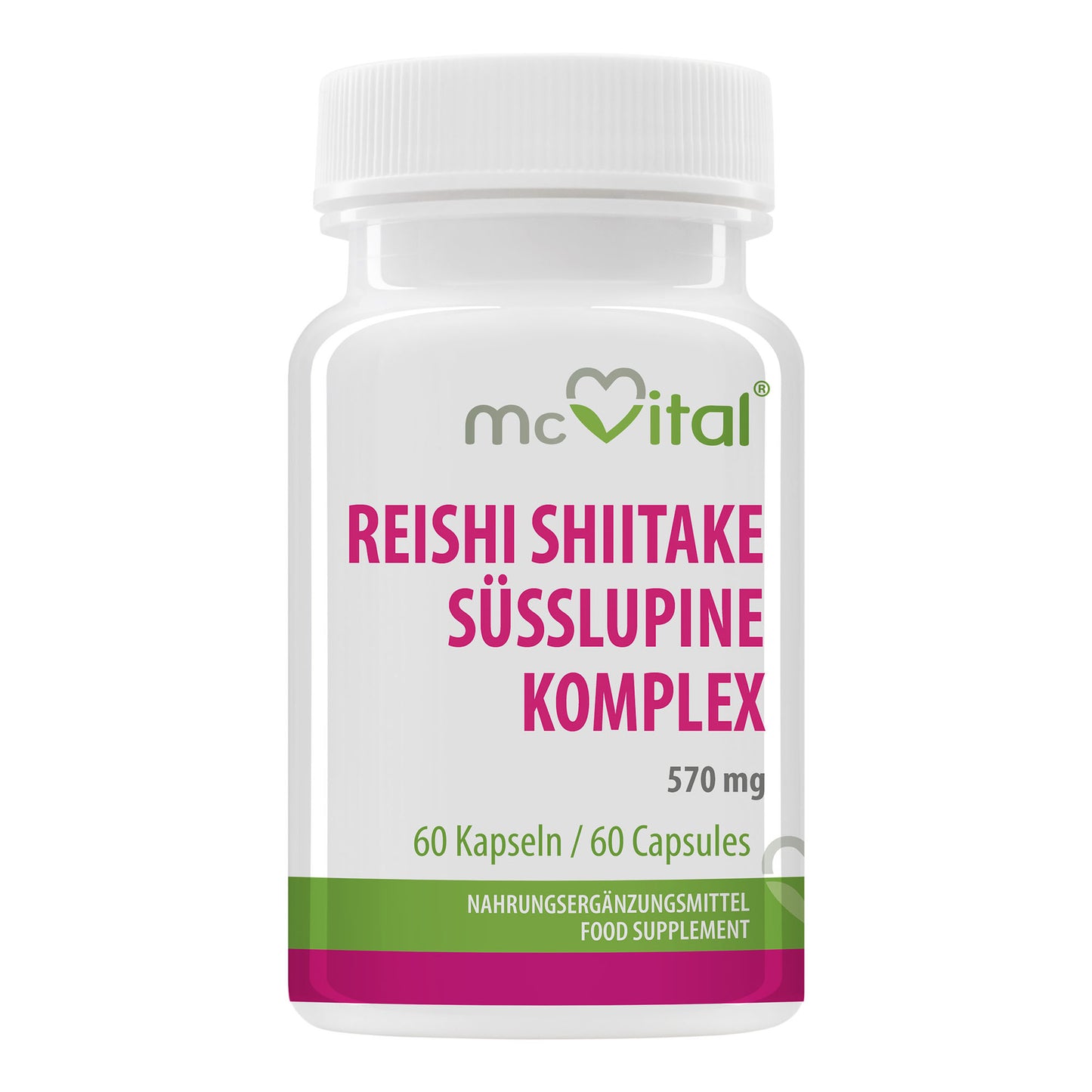Reishi Shiitake Süßlupine Komplex 570mg - 60 Kapseln