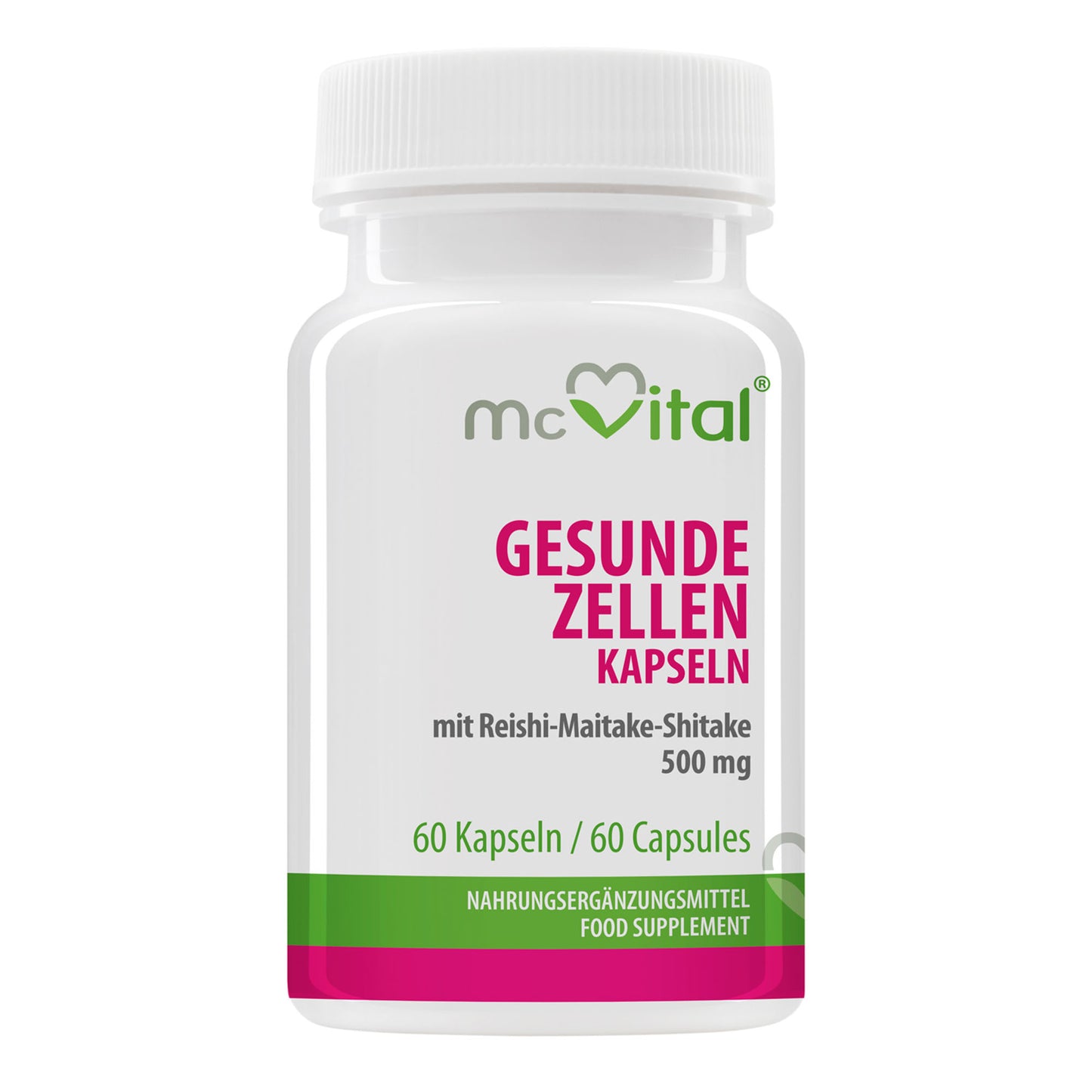 Gesunde Zellen Kapseln 500 mg -  mit den Vitalpilzen Reishi, Maitake & Shiitake - 60 Kapseln