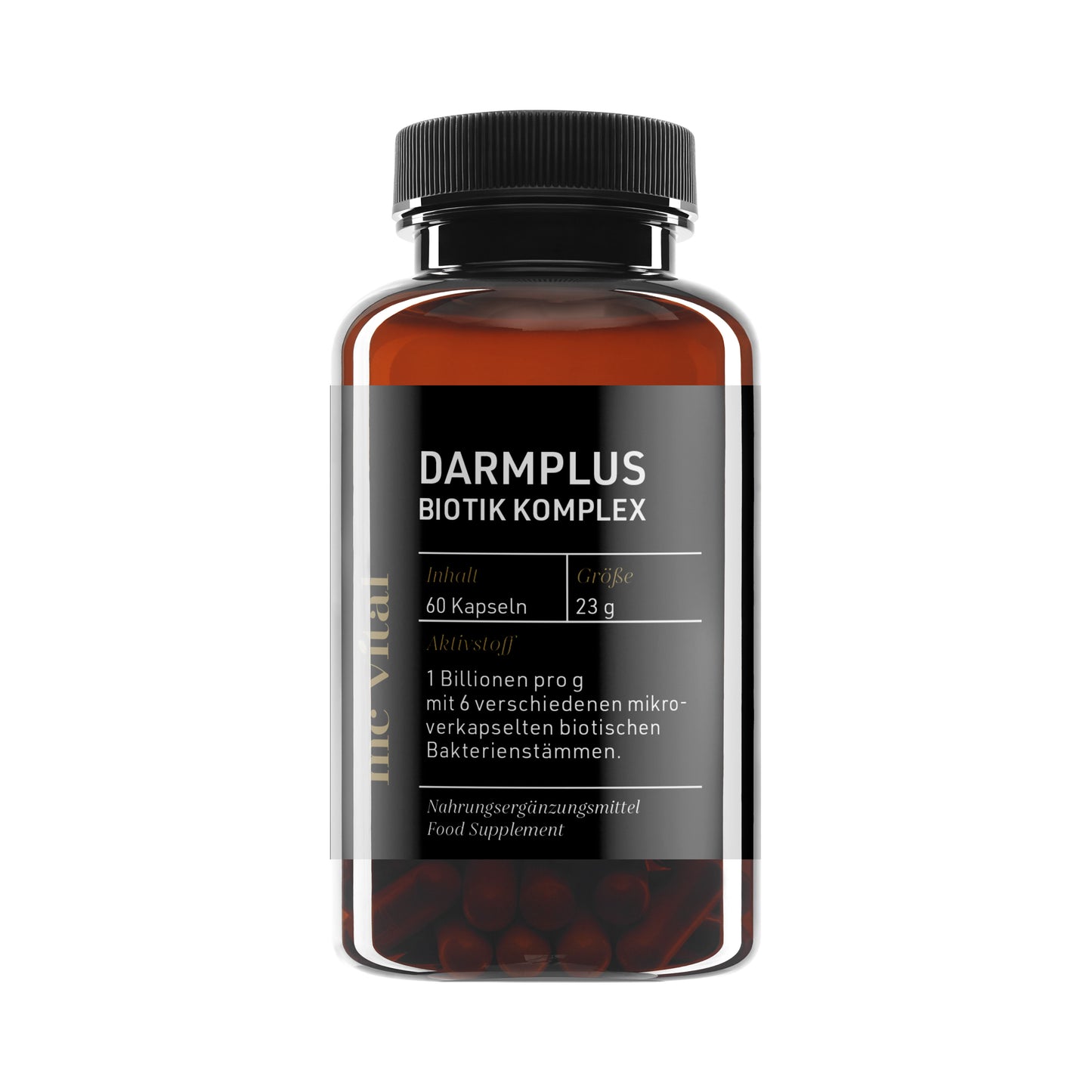DarmPlus Biotik Komplex - 1 Billionen Bakterien pro Gramm - 60 vegane Kapseln
