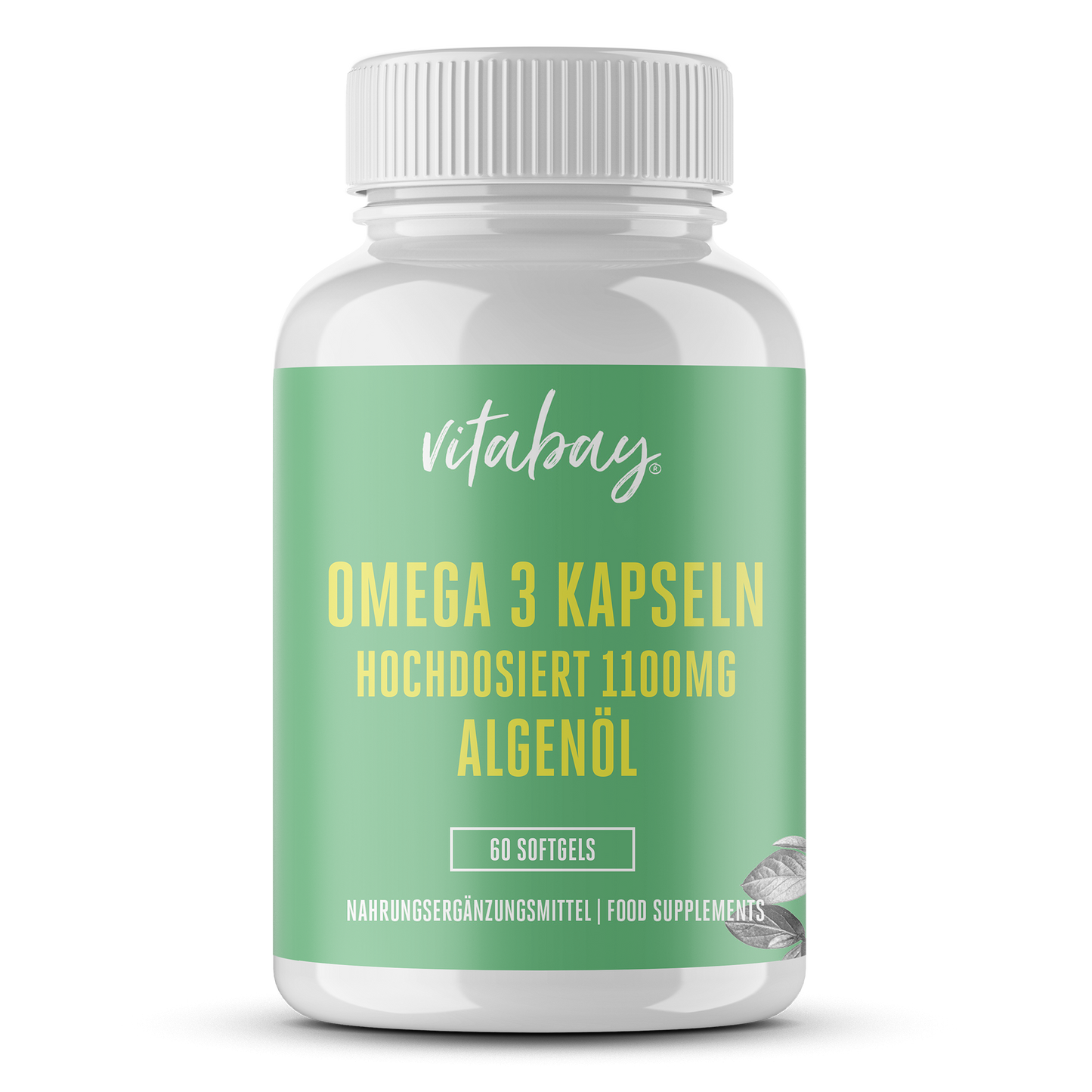 Omega 3 Softgels mit 300mg DHA Algenöl vegan 60 Softgels