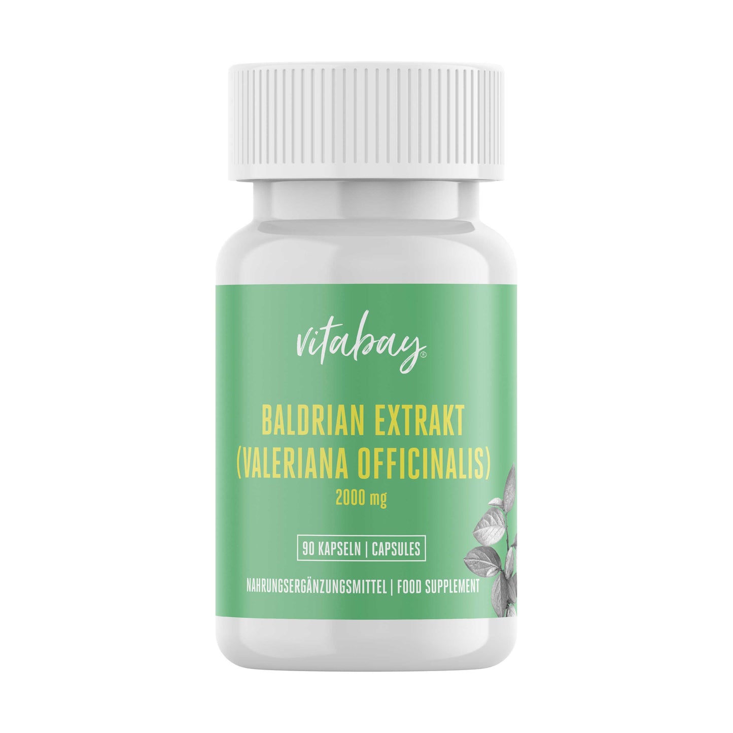 Baldrian Extrakt 2000 mg - 90 vegane Kapseln