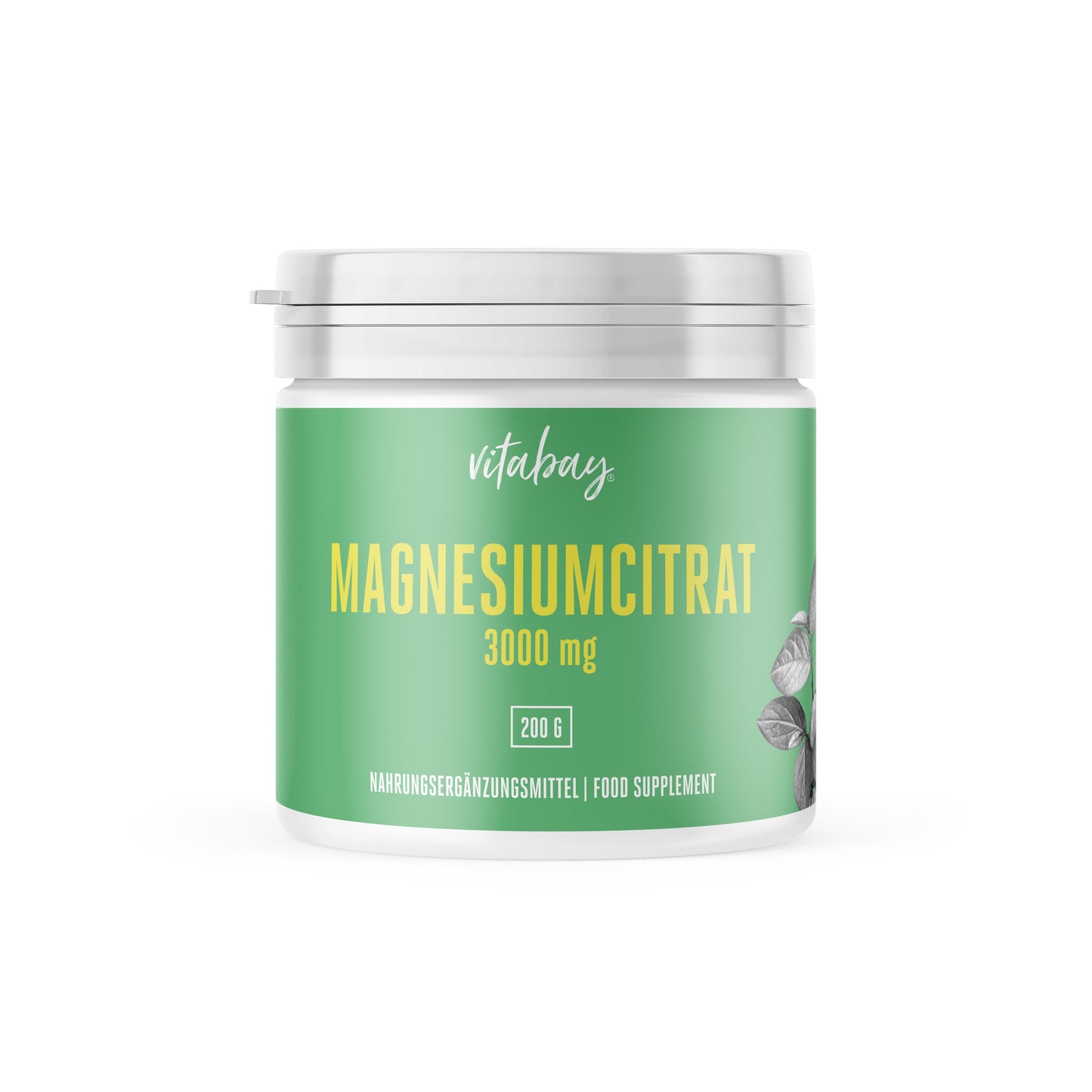 Magnesiumcitrat - 200 g veganes Pulver