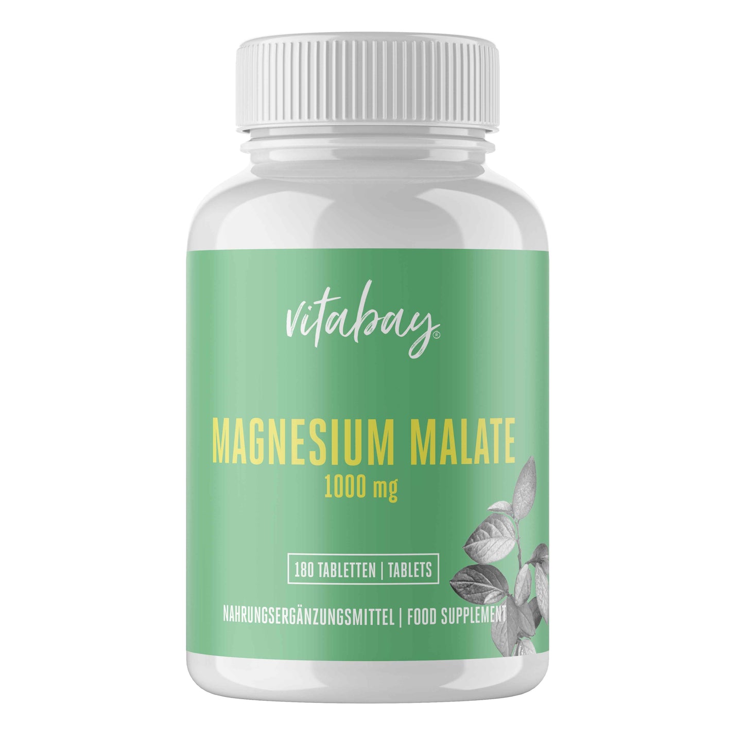 Magnesium Malat 1000mg - 180 vegane Tabletten