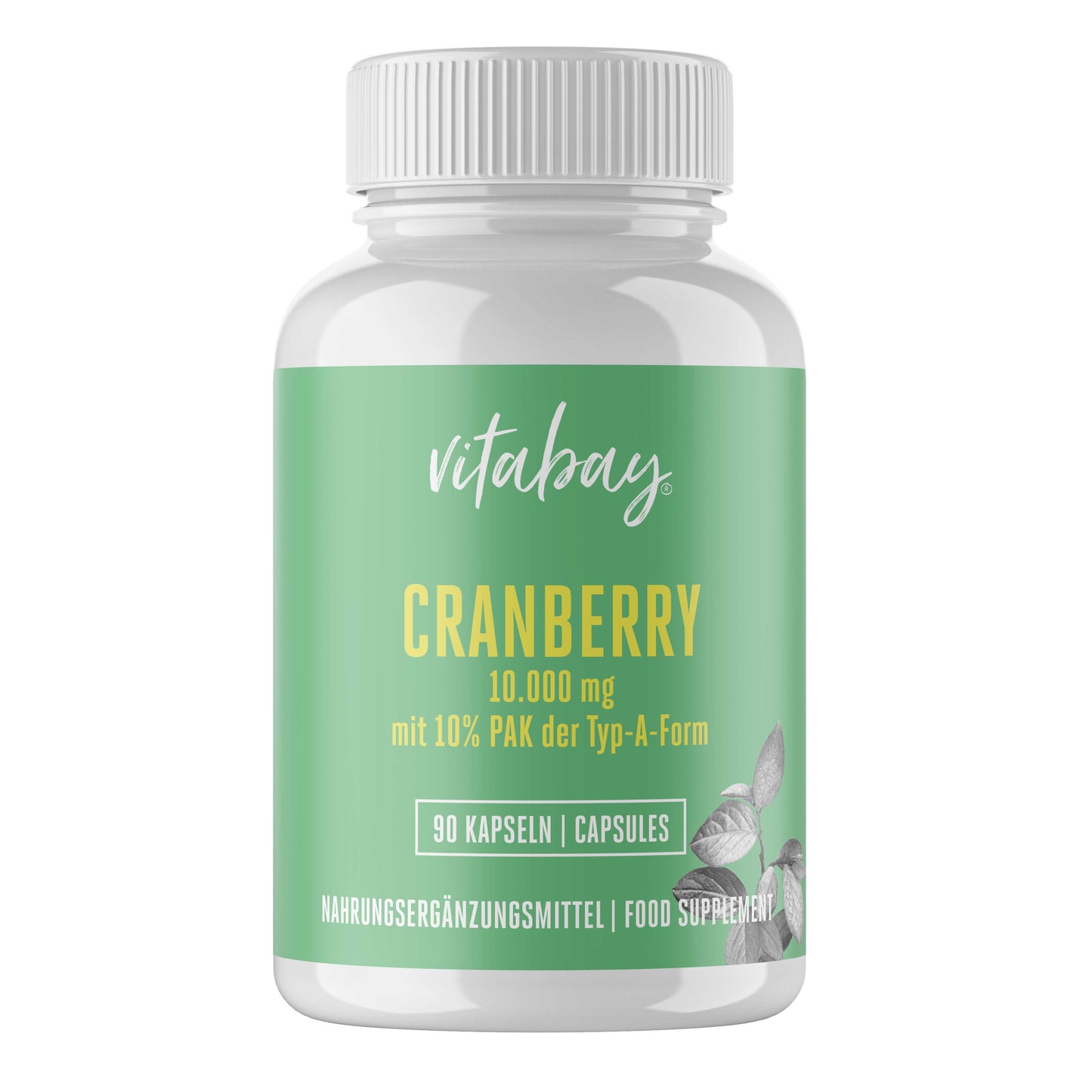 Cranberry Extrakt 10.000 mg mit 10% PAC (Proanthocyanididen) - 90 vegane Kapseln