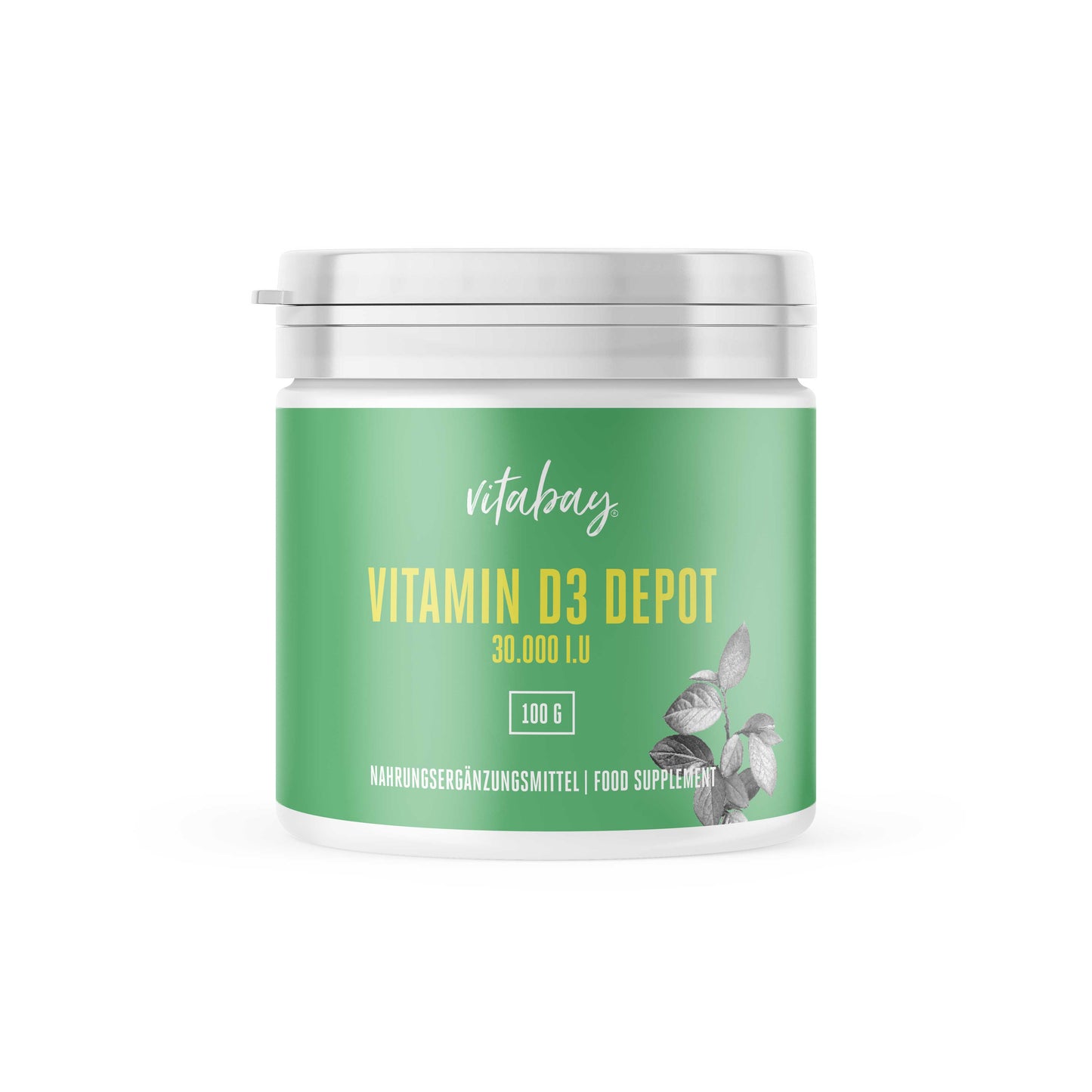 Vitamin D3 30.000 I.E. Depot - 100g veganes Pulver aus Flechten
