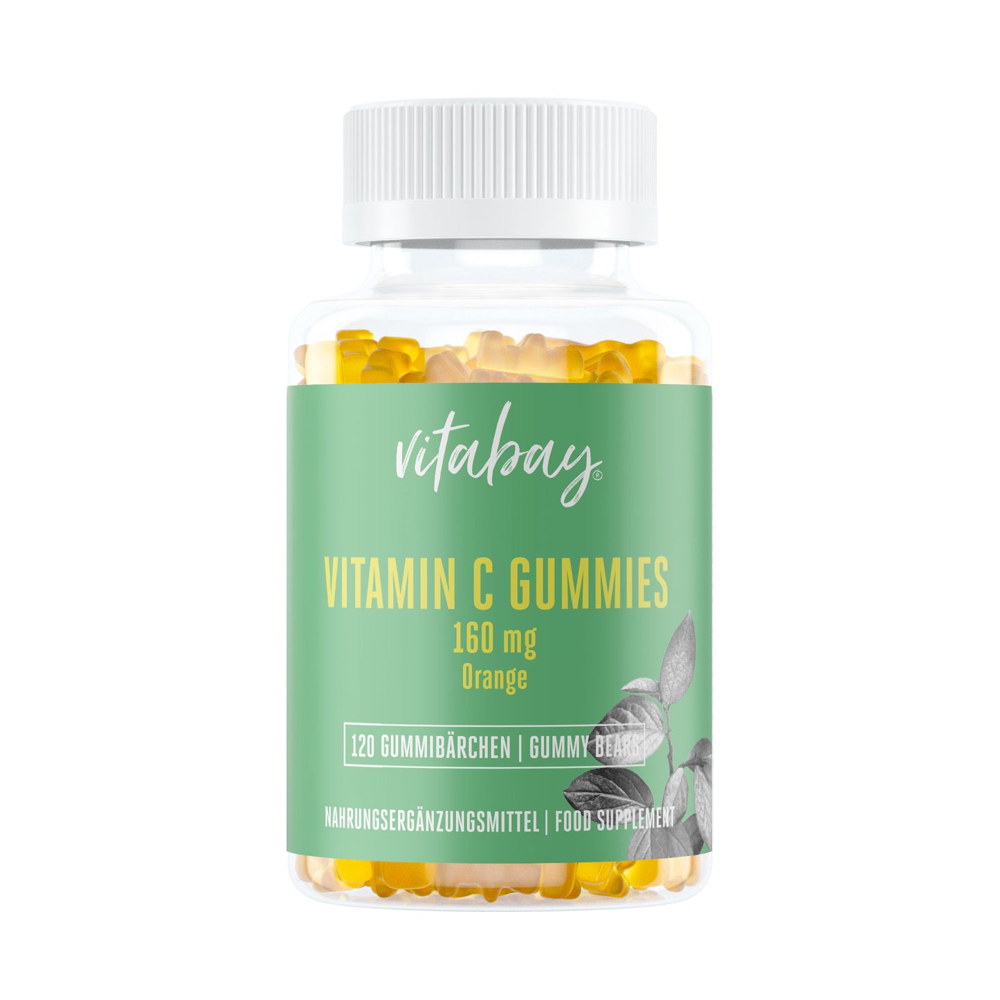 Vitamin C 160 mg - 120 vegane Gummibärchen - Orange Geschmack