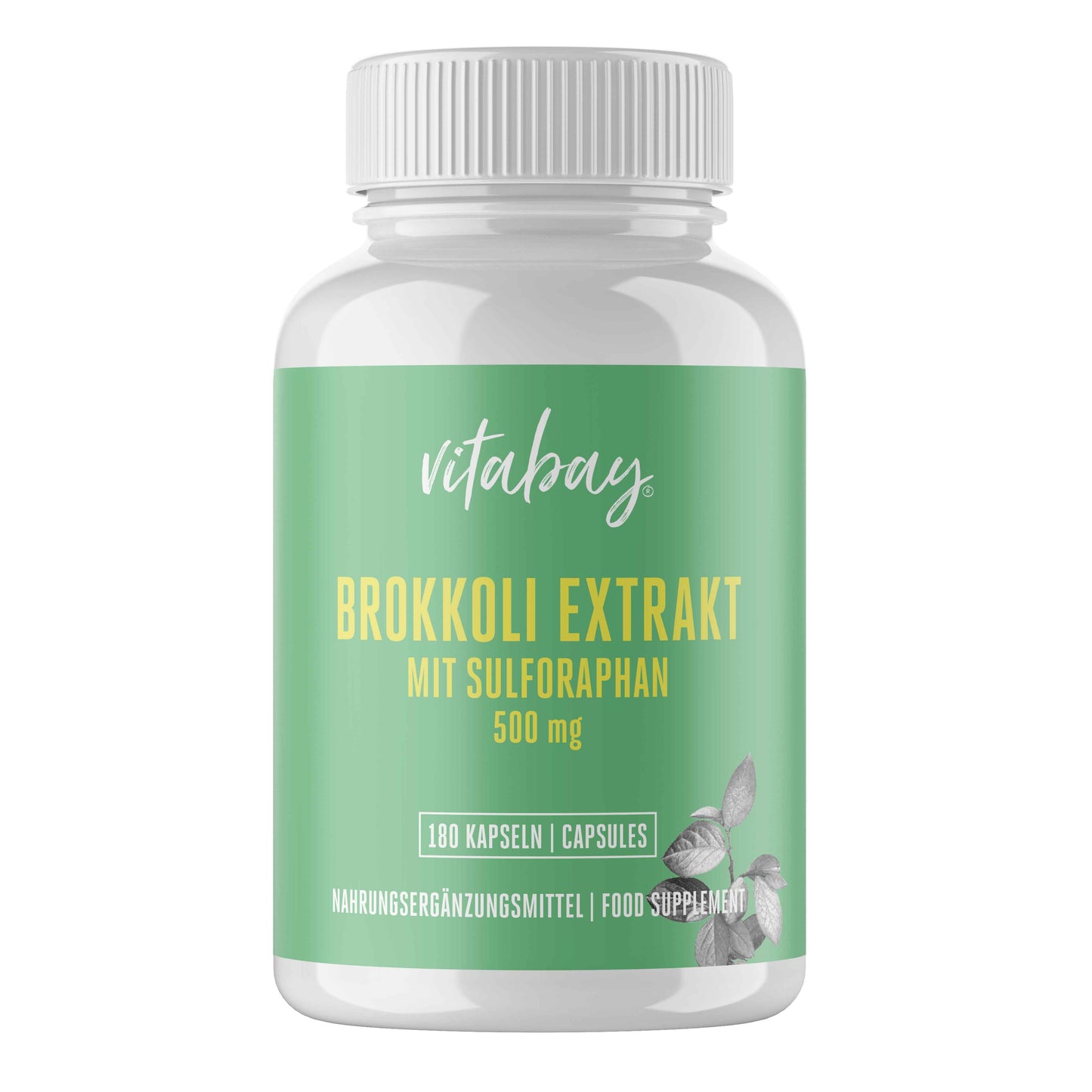 Brokkoli Extrakt mit Sulforaphan 500 mg - 180 vegane Kapseln