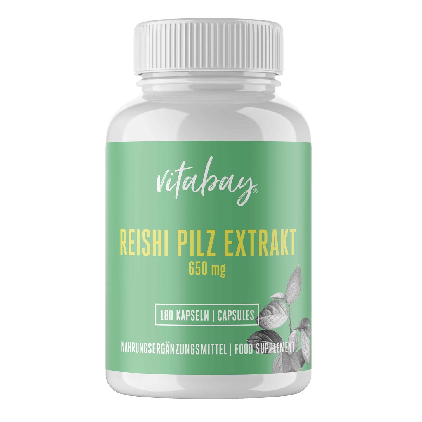 Vitabay Reishi Pilz Extrakt 650 mg 180 vegane Kapseln