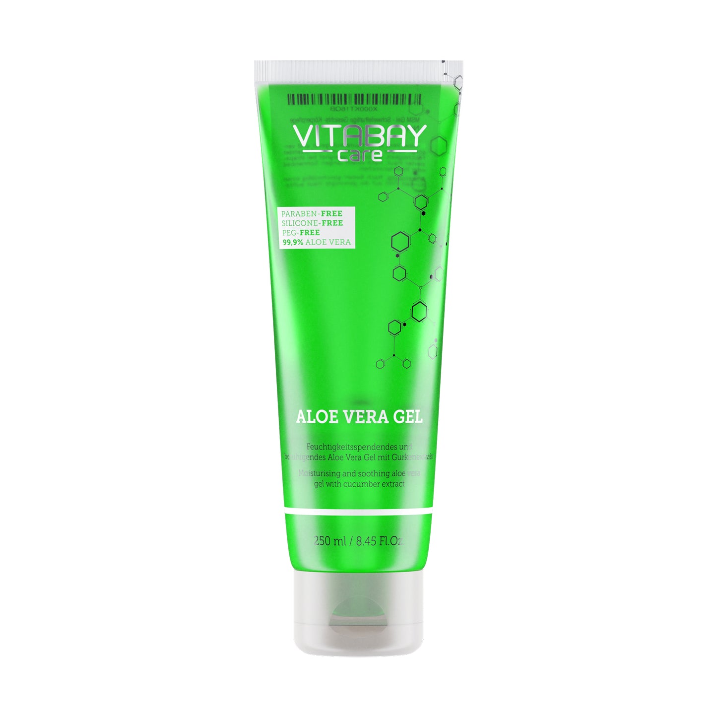 Aloe Vera Gel - 99.9% Aloe Vera plus Gurken Extrakt Feuchtigkeitsspendend - Hautberuhigend