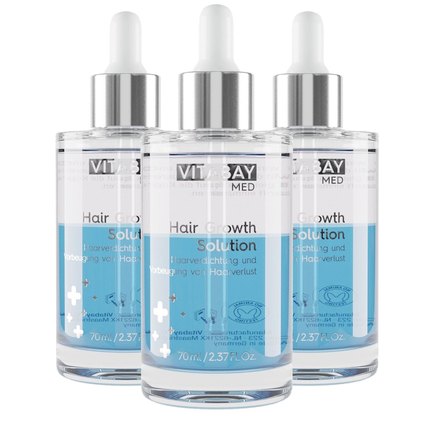 Hair Growth Solution - Haarwachstum Serum - 3 x 70 ml