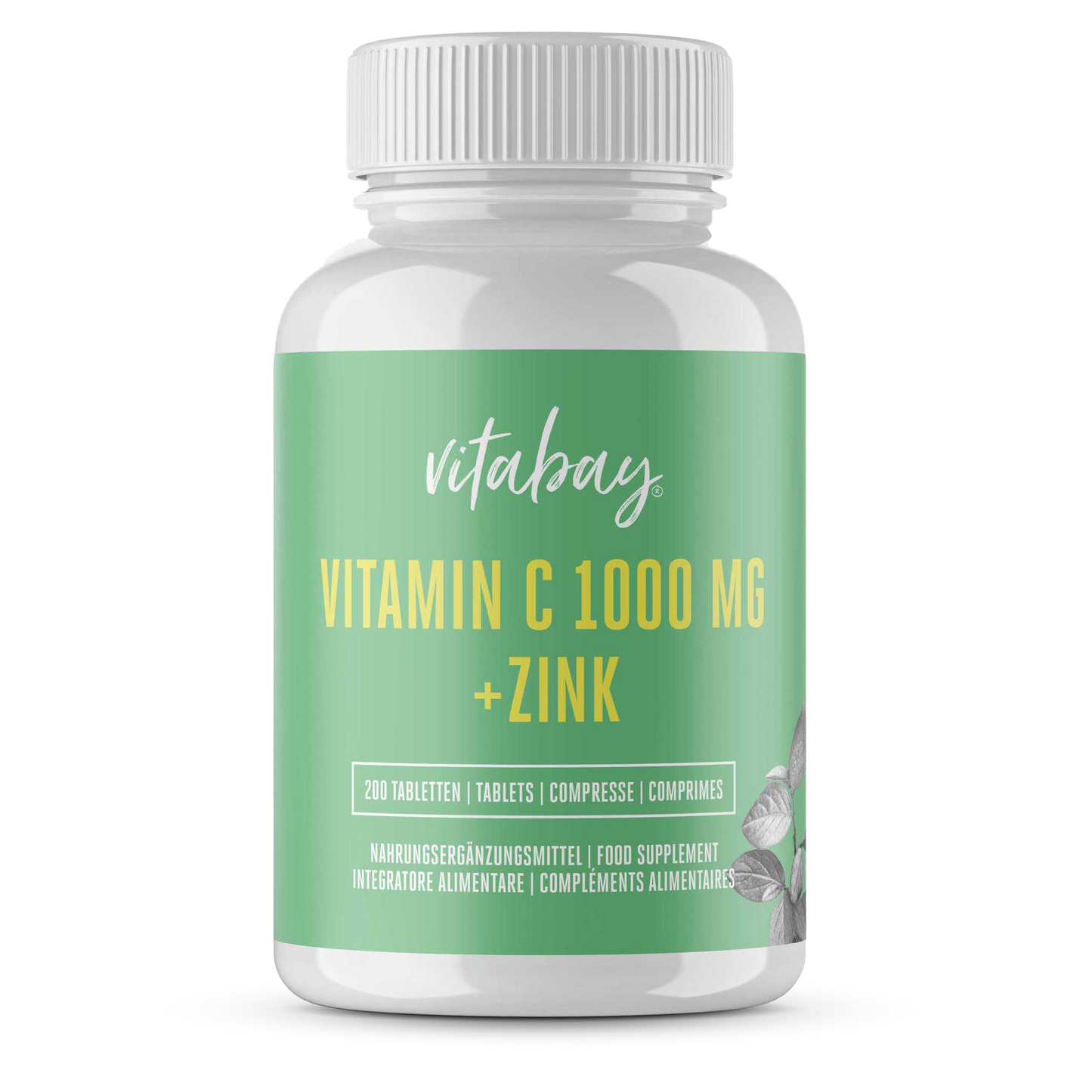 Vitamin C 1000 mg + Zink - 200 vegane Tabletten