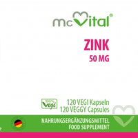 Zink 50 mg  - 120 vegane Kapseln