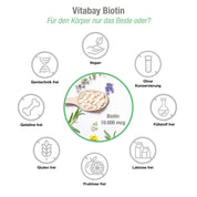 Biotin (Vitamin B7) 10.000 mcg  - 200 Tabletten
