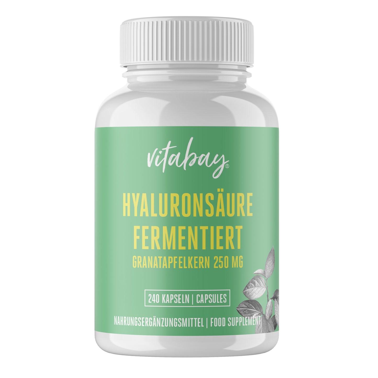 Hyaluronsäure fermentiert mit Granatapfelkern 250 mg - 240 Kapseln