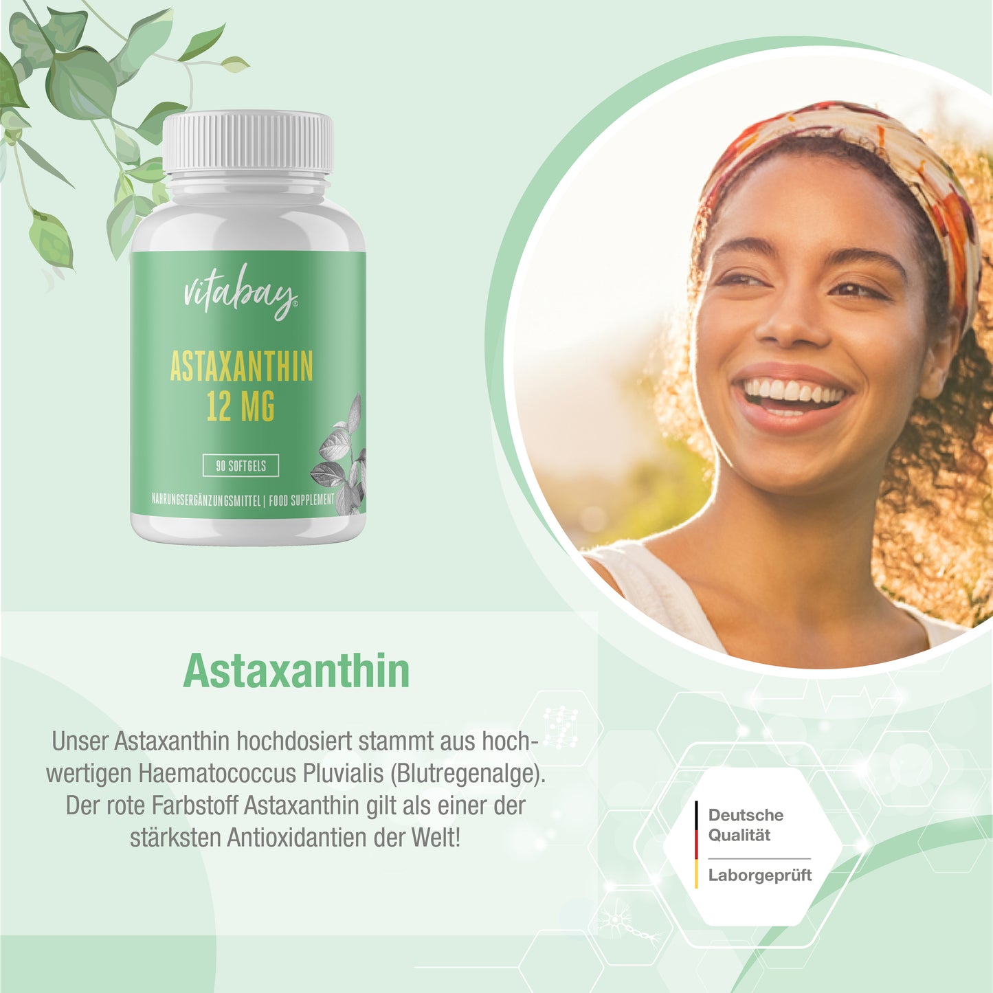 Astaxanthin 12 mg - 90 vegane Softgels
