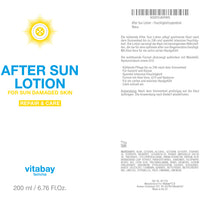 After Sun Lotion 200ml - Pflege nach dem Sonnenbad mit beruhigender Aloe Vera, Panthenol, Mandelöl