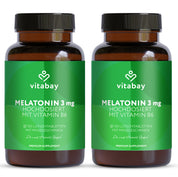 Melatonin 3 mg + Vitamin B6 – 120 Premium Melatonin Lutschtabletten mit Menthol
