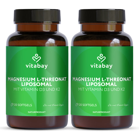 Liposomal Magnesium L-Threonate 1000 mg - 120 Vegan Softgels - NATURAL PRODUCT