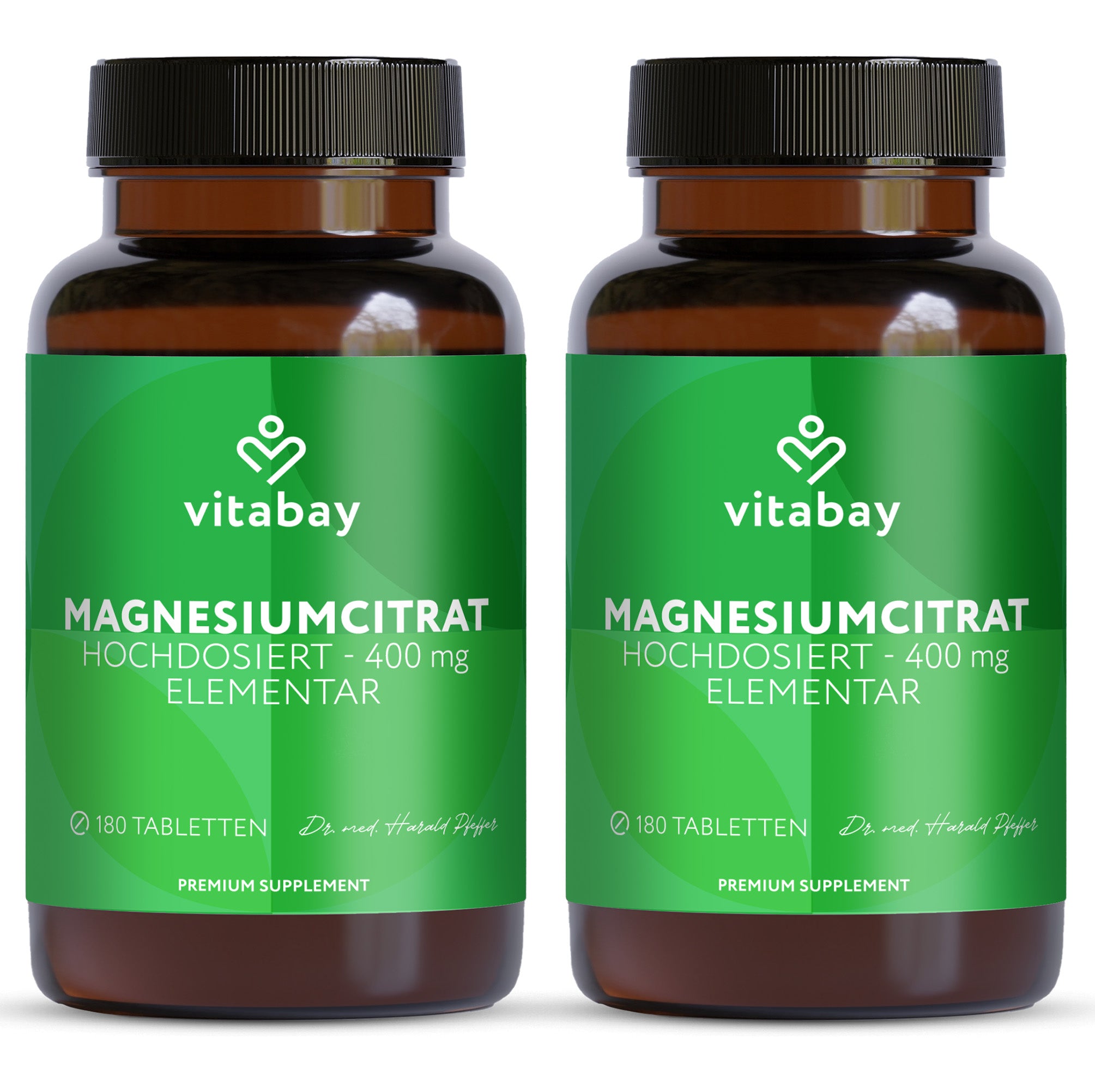 Magnesiumcitrat 400 mg - 180 vegane Tabletten