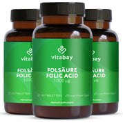 Folsäure - Folic Acid - 1000 mcg - 240 vegane Tabletten