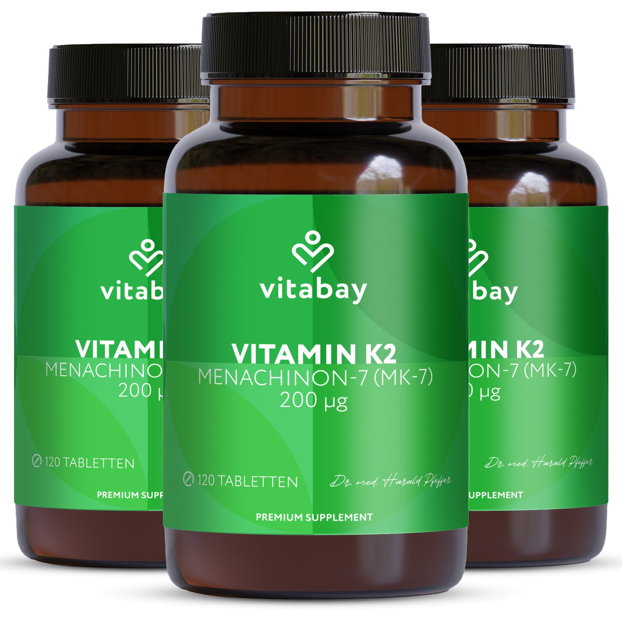Vitamin K2 MK-7 200 µg - Vegane Tabletten