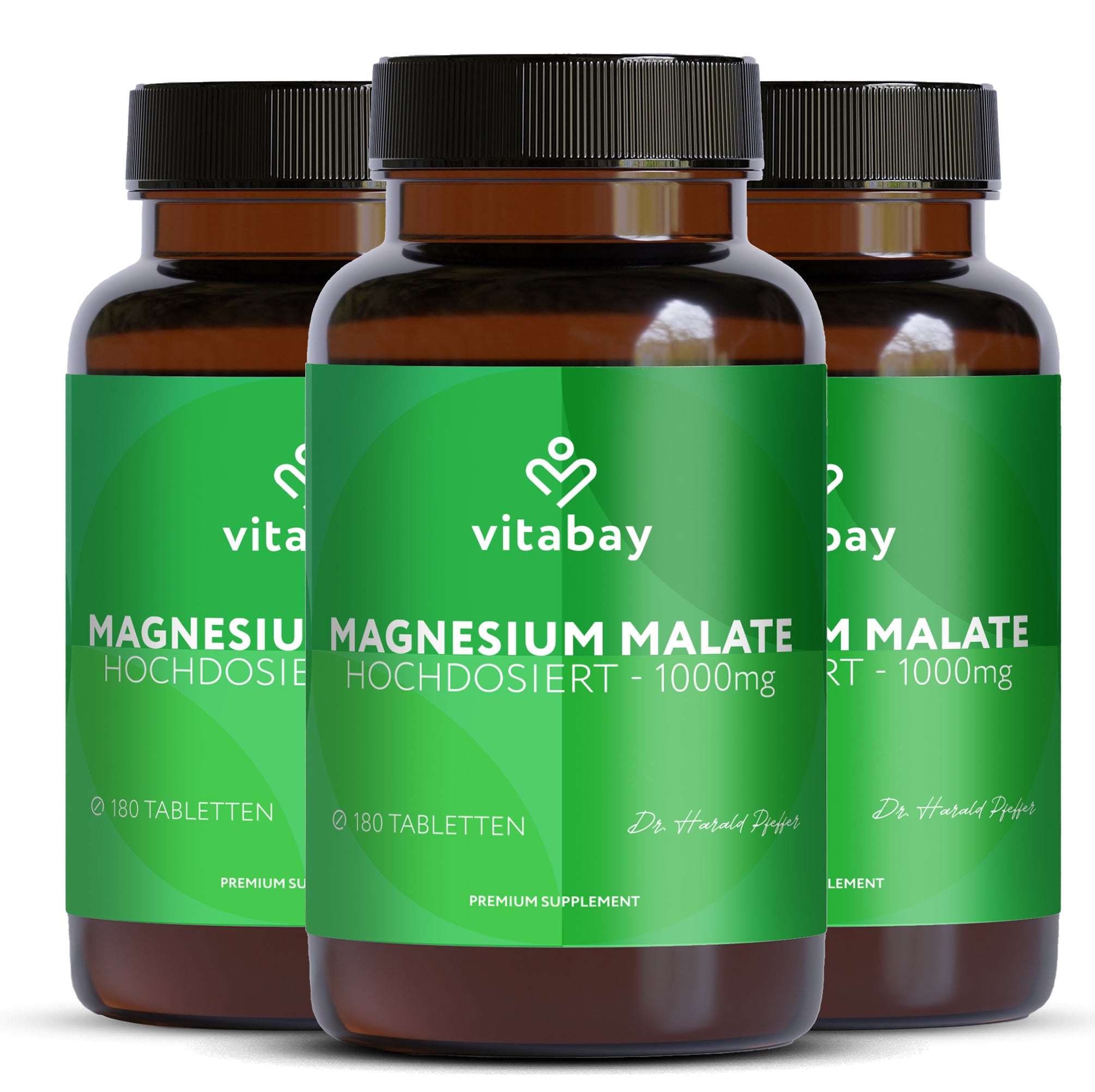Magnesium Malat 1000mg - 180 vegane Tabletten