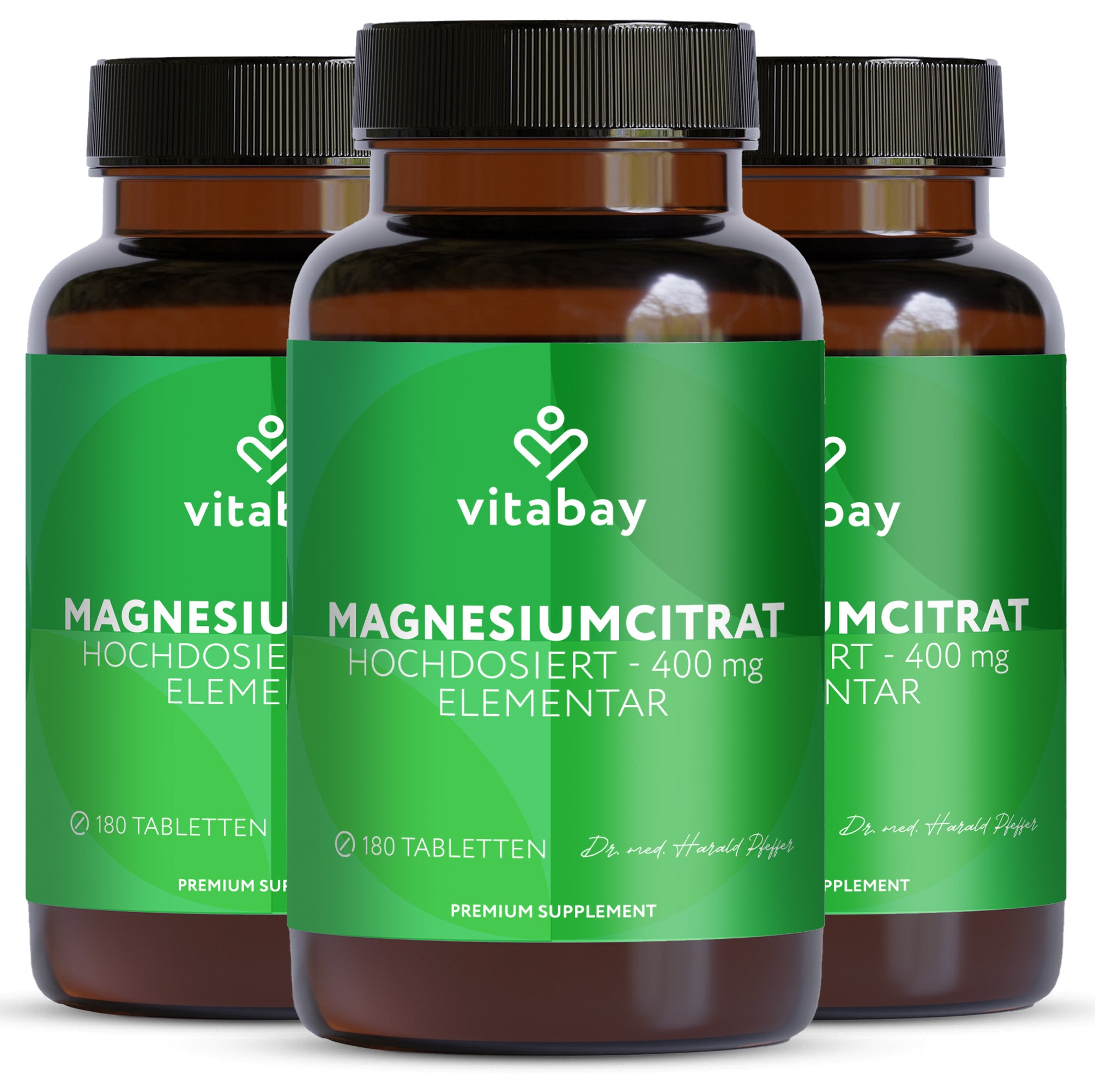 Magnesiumcitrat 400 mg - 180 vegane Tabletten