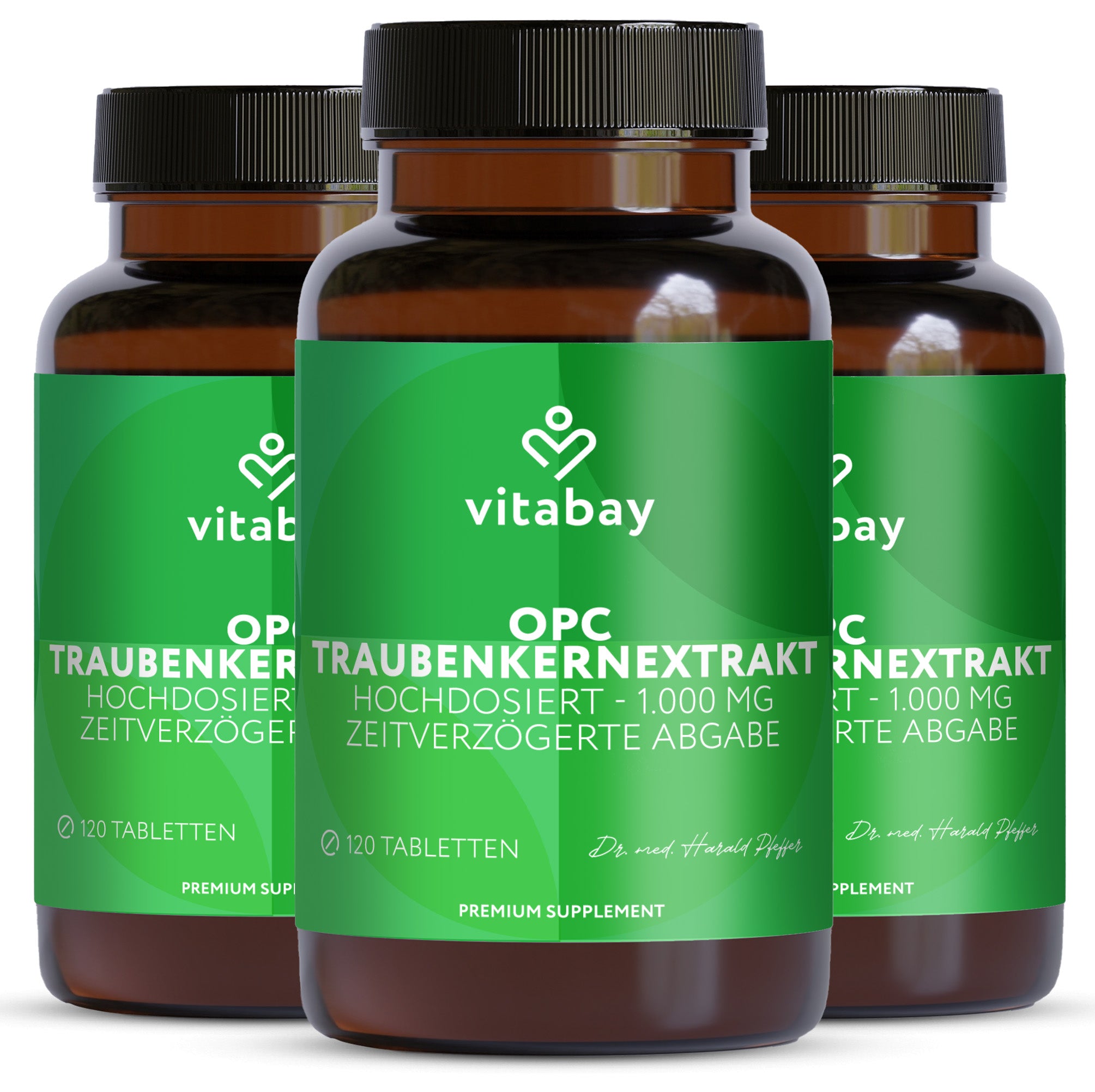 OPC Traubenkernextrakt hochdosiert - 1000mg - 120 vegane Tabletten