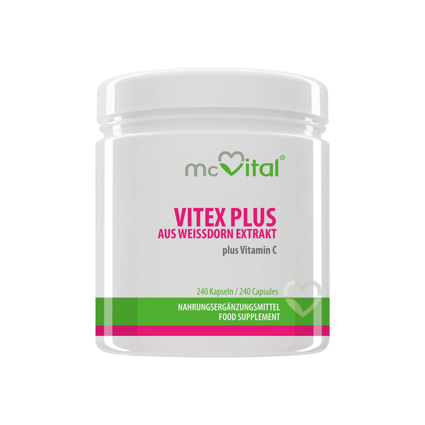 Vitex plus  aus Weissdorn Extrakt + Vitamin C - 240 Kapseln