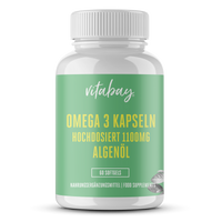 Omega 3 Softgels mit 300mg DHA Algenöl vegan 60 Softgels