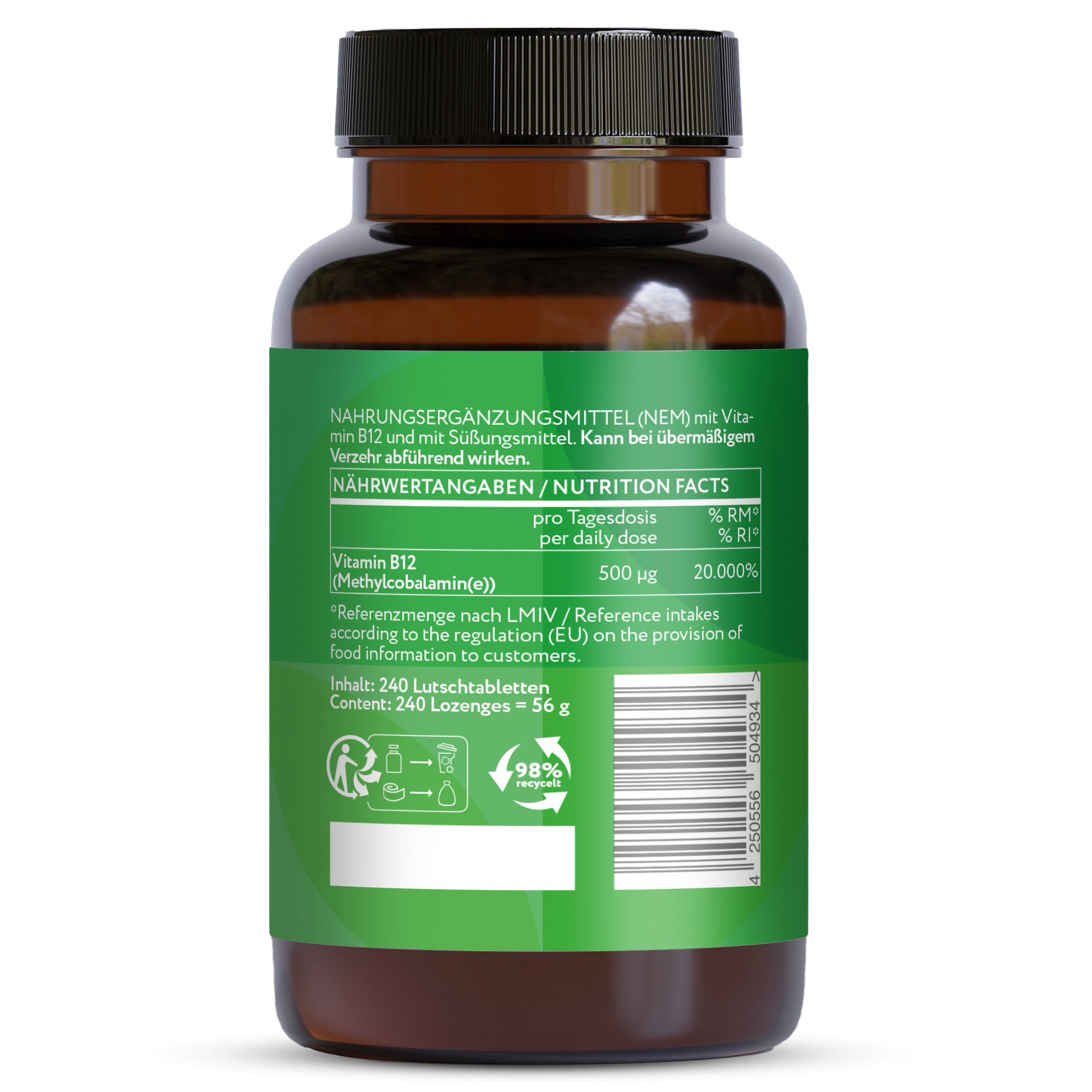 Vitamin B12 Depot 1000 mcg - Vegane Lutschtabletten