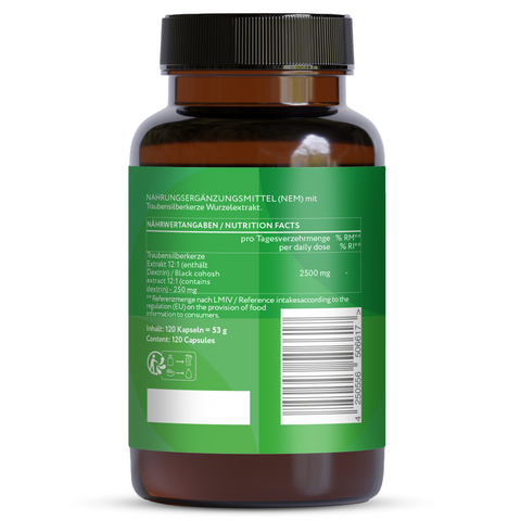 Black Cohosh Extract 2500 mg - 120 Vegan Capsules