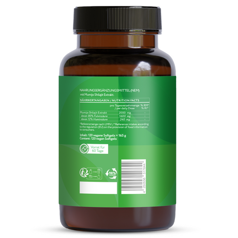 Liposomal Mumijo Shilajit - 120 Capsules 2000mg High Dose