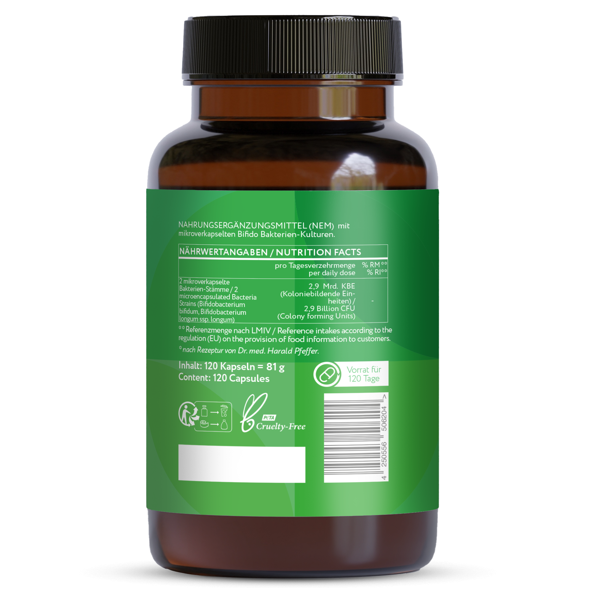 Bifidyn Probiotika – 42 Mrd. KBE, 120 vegane Kapseln, Apothekenqualität