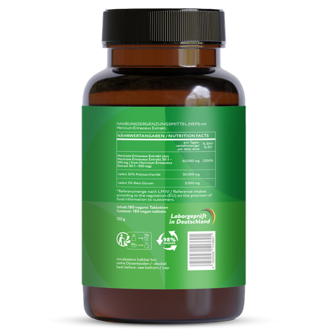 Lion's Mane 60,000 mg - 180 Vegan Tablets