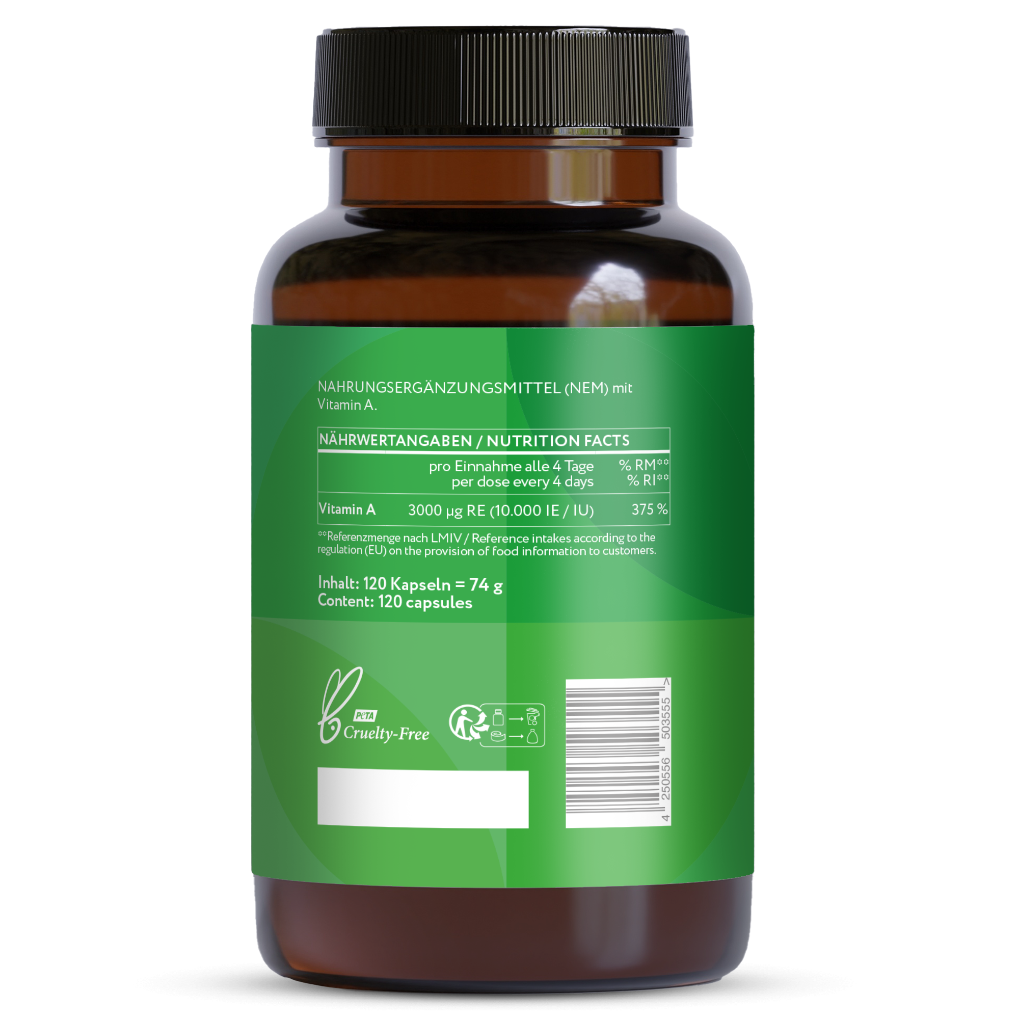 Vitamin A Depot 10.000 I.E. - Vegane Kapseln