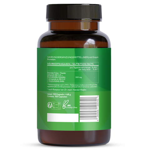 Bromelain - 500mg - 100 vegan pineapple capsules