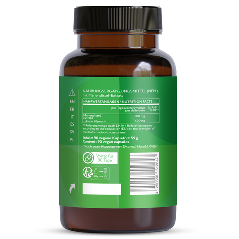 Milk Thistle Extract 500mg Vegan - 90 Capsules