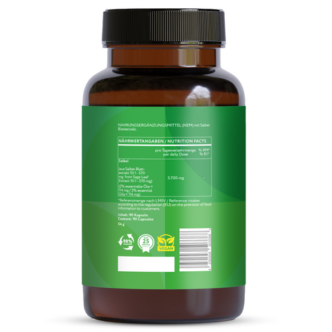 Sage Extract 1900 mg - 90 Vegan Capsules