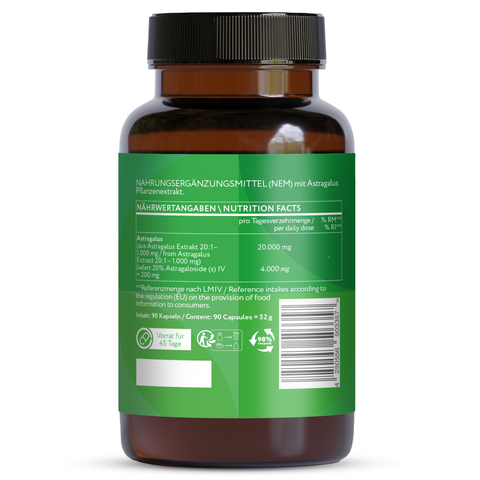Astragalus Extract - 10,000 mg - 90 Vegan Capsules