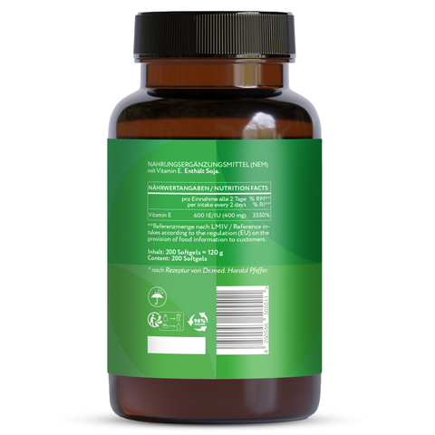 Vitamin E 600 IU Depot - Vegan Softgels