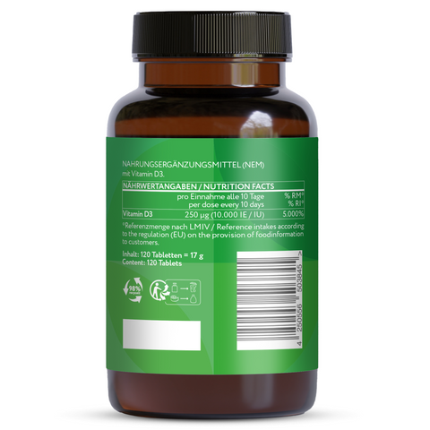 Vitamin D3 Depot 10,000 IU - Vegan Tablets