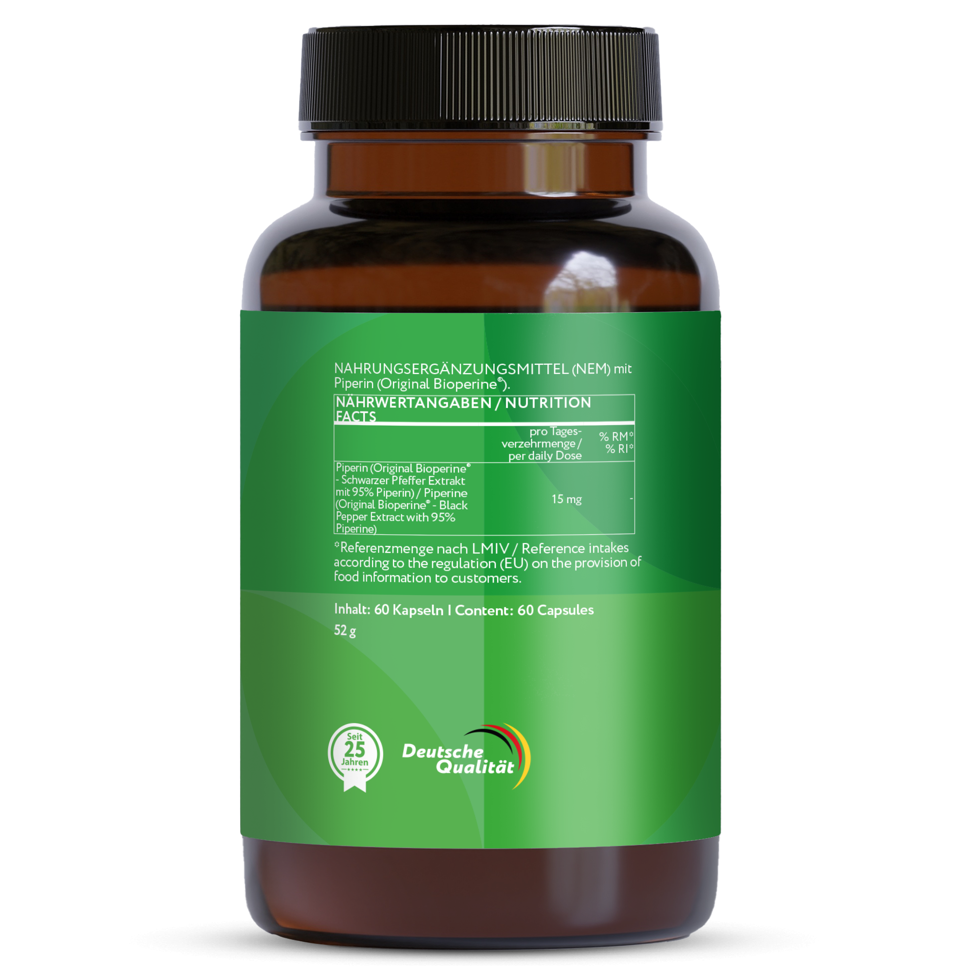 Bioperine - 15 mg - 60 Kapseln