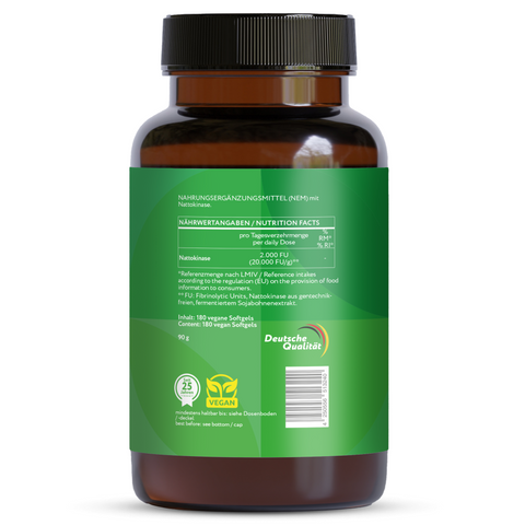 Nattokinase Liposomal 100 mg - 20,000 FU - 180 Vegan Softgels