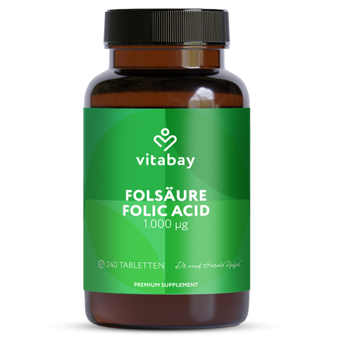 Folic Acid - Folic Acid - 1000 mcg - 240 vegan tablets