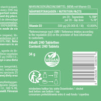Vitamin D3 Depot 20.000 I.E. - 240 vegane Tabletten