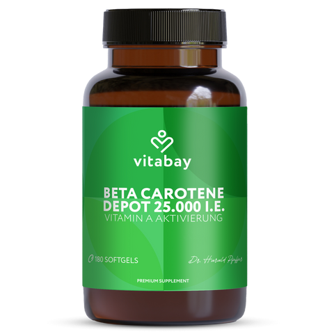 Beta Carotene 25.000 I.E. Depot - 180 vegane Softgels